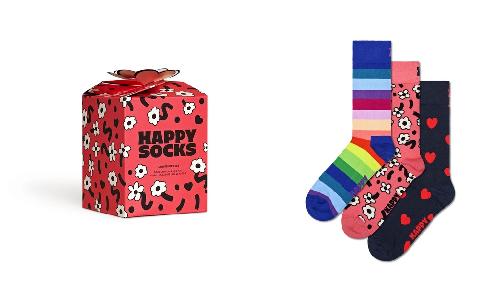 3-Pack Flower Socks Gift Set